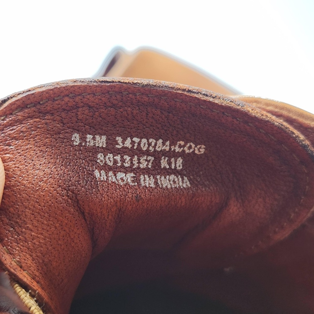 FRYE Slip On Leather Loafers Oxfords Shoes Womens 9.5 M Cognac Brown - Picture 2 of 16